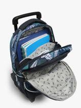Wheeled Schoolbag Cameleon Blue actual SR39-vue-porte