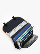 Satchel For Kids 2 Compartments Cameleon Blue actual BAS-CA35-vue-porte