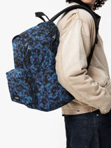 Sac � Dos 2 Compartiments + Pc 16" Eastpak Bleu pbg authentic PBGA5BIK-vue-porte