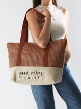 Shoulder Bag Plage Gerard pasquier Brown plage P25021-vue-porte