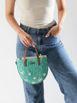 Sac Port� Main Koa Les tropeziennes Bleu koa TZ03-vue-porte