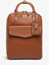 Sac  Dos Business Flandres 1 Compartiment Cuir Etrier Marron flandres EFLA8271