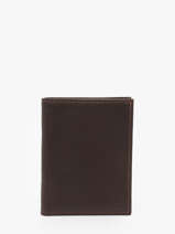 Leather Wallet Oil Etrier Brown oil EOIL247