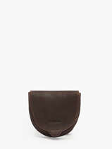Purse Oil Leather Etrier Brown oil EOIL044