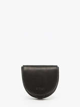 Purse Oil Leather Etrier Black oil EOIL044