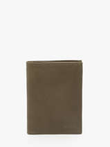 Leather Wallet Oil Etrier Green oil EOIL140