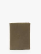 Leather Wallet Oil Etrier Green oil EOIL247