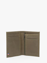 Wallet With Coin Purse Oil Leather Etrier Green oil EOIL5007-vue-porte