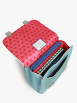 2-compartment Satchel Jeune premier Blue classics C-vue-porte