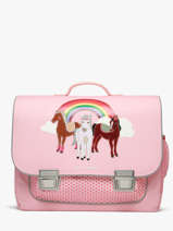 Cartable 2 Compartiments Jeune premier Rose classics C