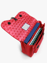 2-compartment Satchel Jeune premier Red daydream girls G-vue-porte
