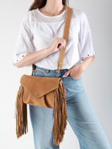 Sac Bandoulire Suzon M Folk Cuir Paul marius Marron folk SUZOMFOL-vue-porte
