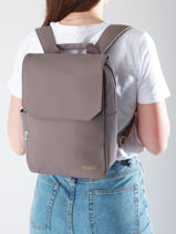 Backpack Cluse Brown backpack CX045-vue-porte