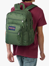 3-compartment Backpack With 15" Laptop Sleeve Jansport Green back to school EA5BAH-vue-porte
