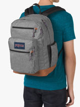 2-compartment Backpack With 15" Laptop Sleeve Jansport Gray back to school EA5BAK-vue-porte