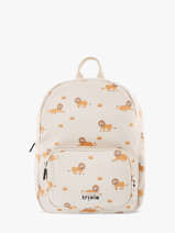 1 Compartment Backpack Trixie Beige animals 97