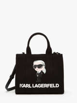 Shoulder Bag K Ikon Cotton Karl lagerfeld Black k ikon A3W50109