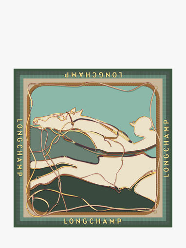 Longchamp Soie gots Scarf Green