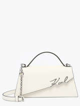 Shoulder Bag K Signature Leather Karl lagerfeld White k signature A1W30458