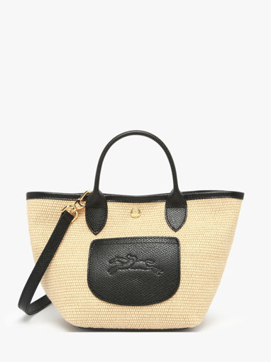 Longchamp New le panier pliage Sacs port travers Noir