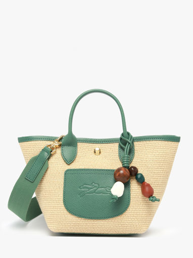 Longchamp Le panier pliage perles Sacs port� travers Vert