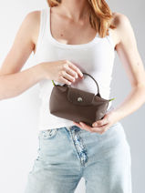 Longchamp Le pliage green Pochettes Marron-vue-porte