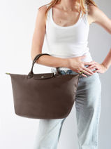 Longchamp Le pliage green Handbag Brown-vue-porte