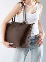 Longchamp Le pliage green Hobo bag Brown-vue-porte