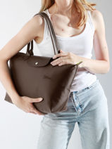 Longchamp Le pliage green Hobo bag Brown-vue-porte