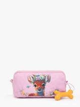 Pencil Case 3 Compartments Rowan 2.0 Stones and bones Pink girls G