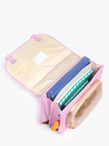 Cartable 2 Compartiments Stones and bones Rose girls G-vue-porte