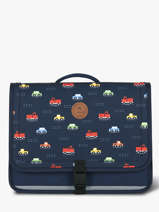 2-compartment Satchel Cabaia Blue school M