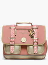Satchel For Kids 2 Compartments Cameleon Pink vintage fantasy CA38