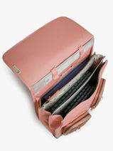 Cartable � Roulettes 3 Compartiments Cameleon Rose vintage fantasy CR41-vue-porte