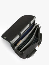 3-compartment Wheeled Satchel Cameleon Gray vintage urban CR41-vue-porte