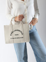 Sac Port� Main Rsg Coton Karl lagerfeld Blanc rsg A1W50010-vue-porte
