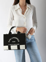 Handbag Rsg Cotton Karl lagerfeld Black rsg A3W50025-vue-porte