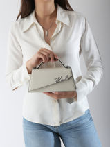 Shoulder Bag K Signature Leather Karl lagerfeld White k signature A1W30458-vue-porte