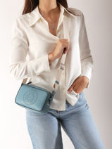 Shoulder Bag K Circle Leather Karl lagerfeld Blue k circle A3W30310-vue-porte