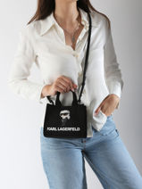 Shoulder Bag K Ikon Cotton Karl lagerfeld Black k ikon A3W50109-vue-porte