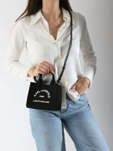 Sac Bandouli�re Rsg Coton Karl lagerfeld Beige rsg A1W50118-vue-porte