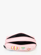 2-compartment Boheme Pouch Caramel et cie Pink boheme FI-vue-porte
