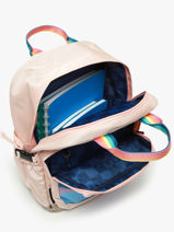 1 Compartment Backpack Caramel et cie Pink boheme FI-vue-porte