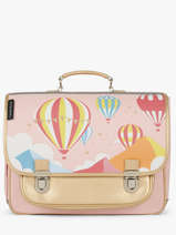 Cartable 2 Compartiments Caramel et cie Rose boheme FI