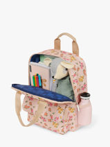 1 Compartment Backpack Caramel et cie Pink boheme FI-vue-porte