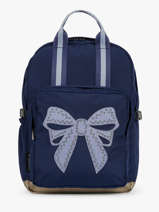 1 Compartment Backpack Caramel et cie Blue boheme FI