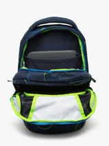Backpack 2 Compartments Satch Blue pack SIN1-vue-porte