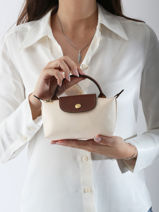 Longchamp Le pliage original Pochettes Beige-vue-porte