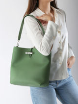 Longchamp Le roseau Besaces Vert-vue-porte