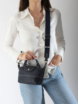 Longchamp Le pliage xtra animation ecuss Sacs port main Bleu-vue-porte